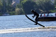 MP w skokach na nartach wodnych za motorówką, Iława 2019